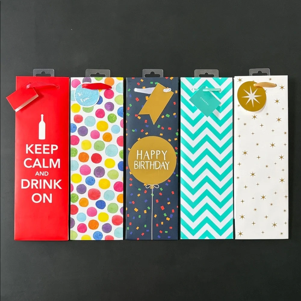 Assorted Wine Gift Bags - Red, Multicolor, Blue, White